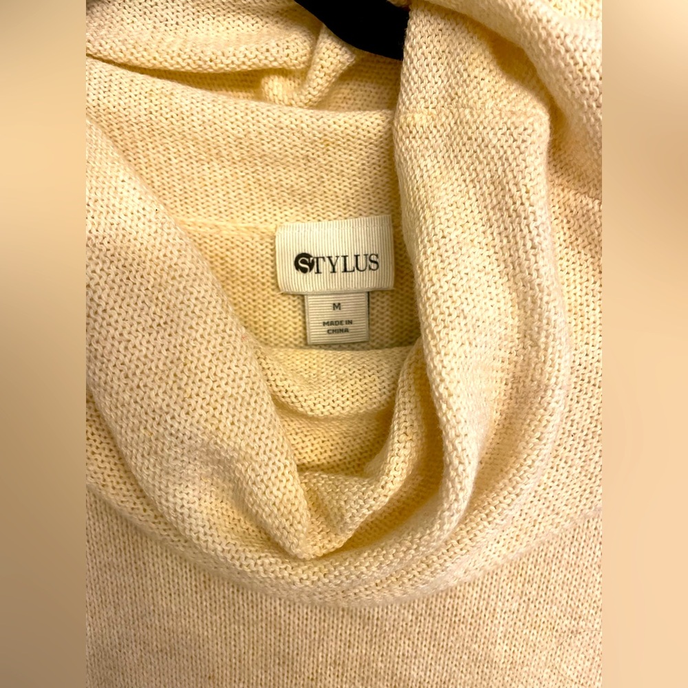 Asymmetrical off white/beige sweater
